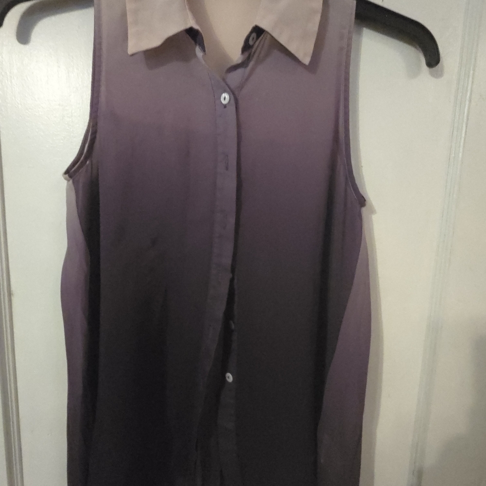 Ya Los Angeles Purple Ombre Sleeveless Blouse